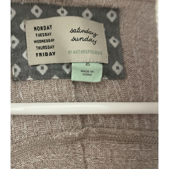 Anthropologie Saturday Sunday duster ribbed Button long Cardigan Size XS - Picture 5 of 7